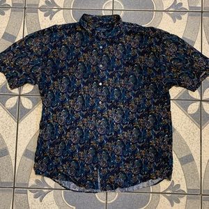 VTG Cambridge Classics Rayon Pattern Button Down L
